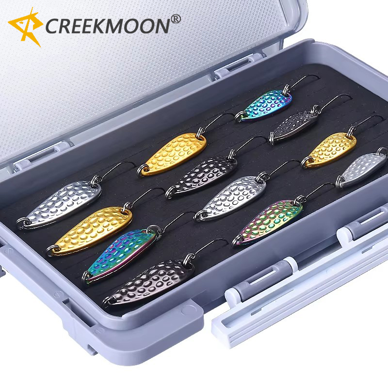 Fishing Lure Spinnerbait - 12pcs Set Umpan Sendok Logam Zinc